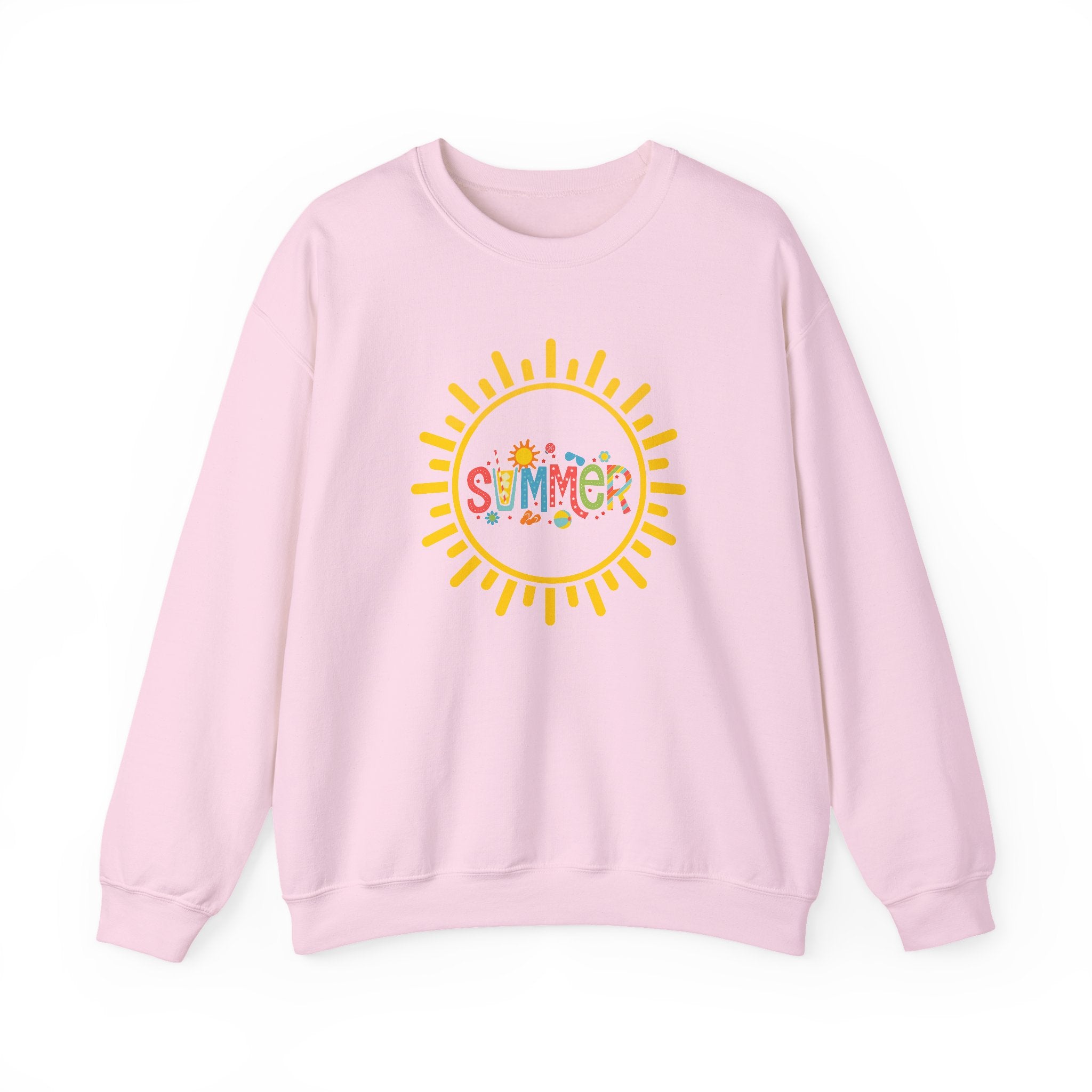 Cheerful Summer Sun Sweatshirt, Cozy Crewneck, Unisex Pullover, Vacation Wear