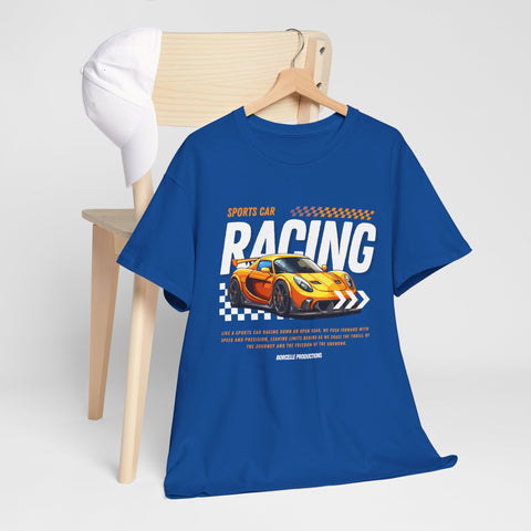 Racing Graphic Tee - Unisex Heavy Cotton Shirt, Car Enthusiast Apparel, Casual Wear, Racing Event Outfit