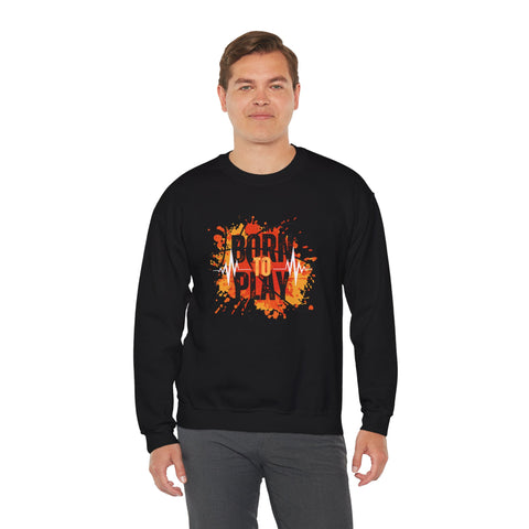 Motivational Crewneck Sweatshirt - Born to Plan, Cozy Sports Sweatshirt, Unisex Gift, Creative Apparel, Casual Wear, Fall Fashion