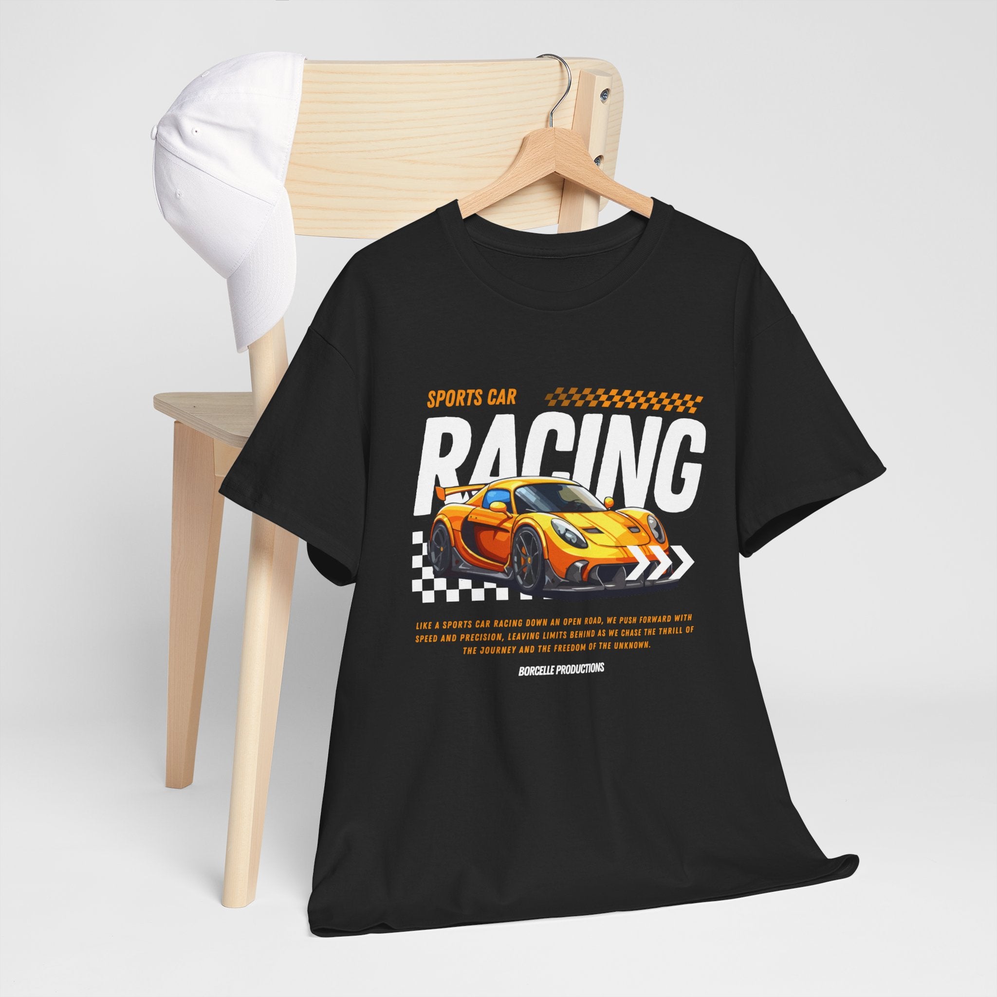 Racing Graphic Tee - Unisex Heavy Cotton Shirt, Car Enthusiast Apparel, Casual Wear, Racing Event Outfit