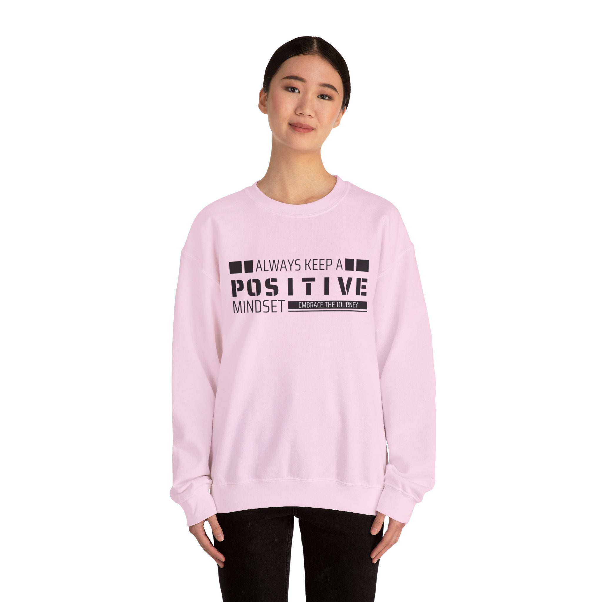 Positive Mindset Crewneck Sweatshirt - Motivational Apparel for Women, Cozy Self-Care Wear, Inspirational Gift, Wellness Reminder,