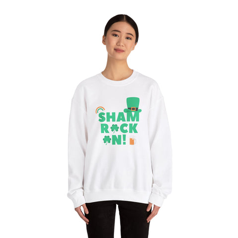 Sham Rock Unisex Sweatshirt, St. Patrick's Day Jumper, Lucky Clover Crewneck, Irish Holiday Pullover, Green Festival Top