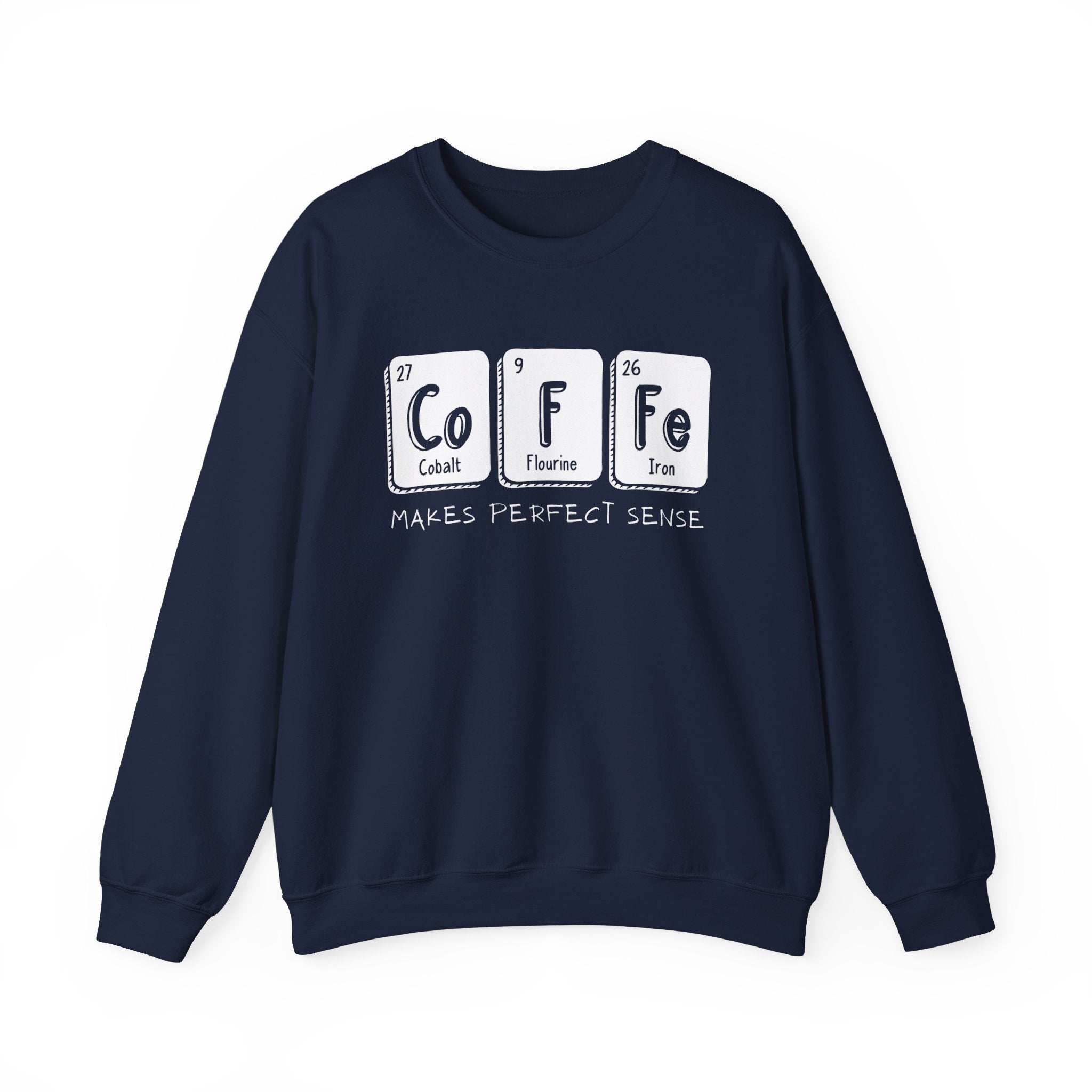 Coffee Elements Crewneck Sweatshirt - Cozy Coffee Lover Gift, Science Pullover, Unisex Casual Apparel, Coffee Gift idea, Coffee Theme