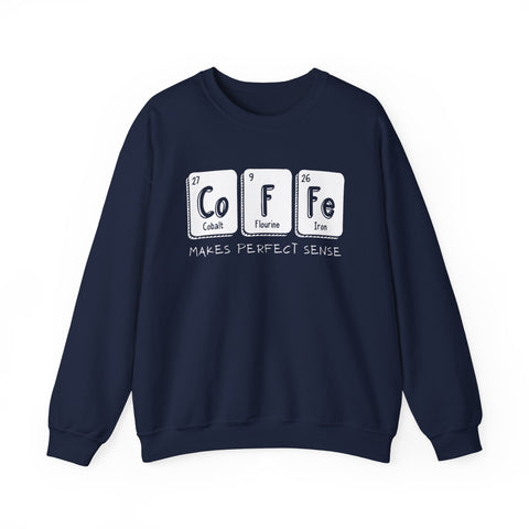 Coffee Elements Crewneck Sweatshirt - Cozy Coffee Lover Gift, Science Pullover, Unisex Casual Apparel, Coffee Gift idea, Coffee Theme
