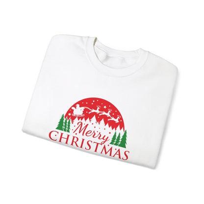 Merry Christmas Crewneck Sweatshirt, Cozy Holiday Sweatshirt, Winter Gift, Unisex Sweater, Christmas Celebration Apparel