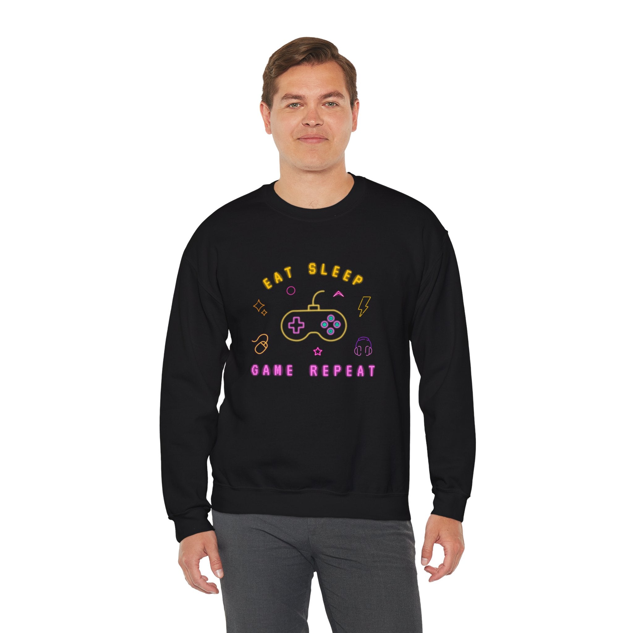 Gamer Crewneck Sweatshirt, Unisex Sweatshirt, Gaming Apparel, Casual Wear, Gifts for Gamers, Game Night Fashion