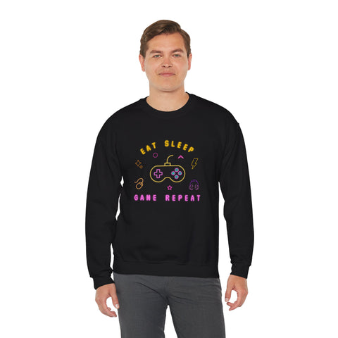 Gamer Crewneck Sweatshirt, Unisex Sweatshirt, Gaming Apparel, Casual Wear, Gifts for Gamers, Game Night Fashion