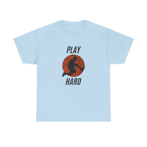 Play Hard Basketball Tee, Sports T-Shirt, Unisex Cotton Top, Gift for Sports Lovers, Athletic Wear, Casual Fitness Shirt
