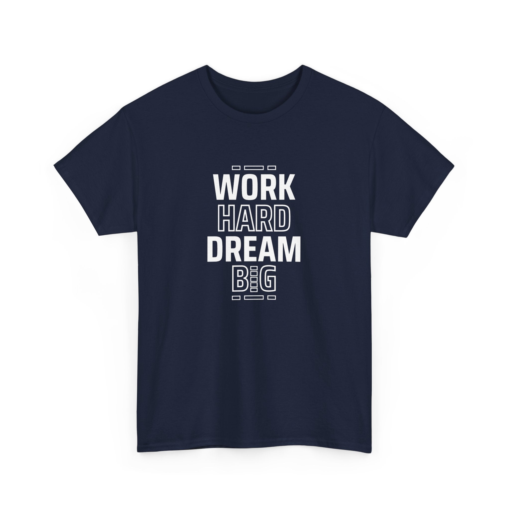 Motivational Unisex Heavy Cotton Tee - Perfect for Dreamers, Visionaries, Entrepreneurs, Inspirational Gift, Casual Wear, Work Hard Dream,