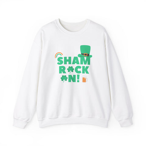 Sham Rock Unisex Sweatshirt, St. Patrick's Day Jumper, Lucky Clover Crewneck, Irish Holiday Pullover, Green Festival Top