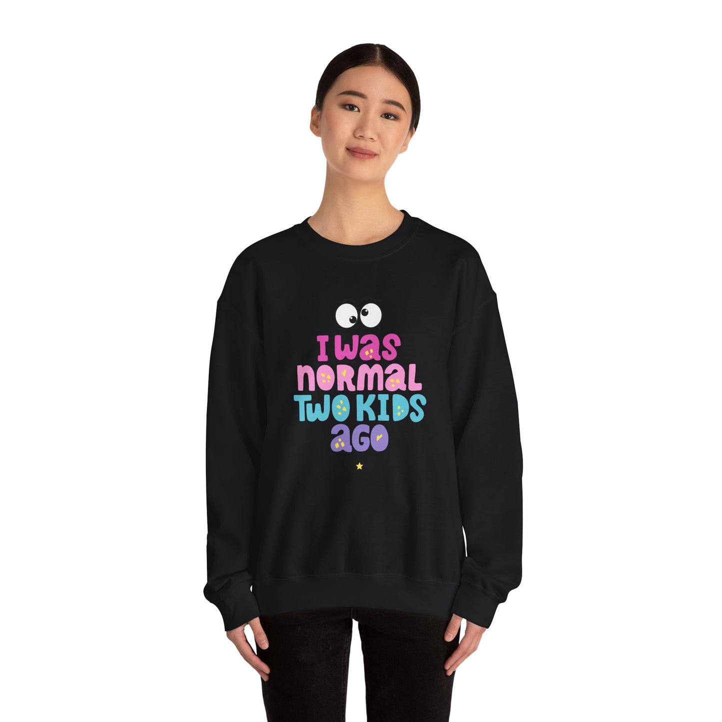 Funny 'I Was Normal Two Kids Ago' Unisex Sweatshirt, Perfect for Moms, Gift for Parents, Parenting Humor, Cozy Wear, Family Events