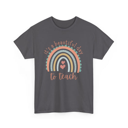 Teacher Rainbow Tee, Inspirational Educator Gift, Classroom Style Shirt, Teacher Appreciation Day Present, Cute Unisex Top