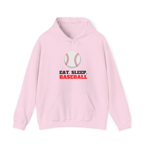 Baseball Hoodie - Eat Sleep Baseball, Sports Fan Gift