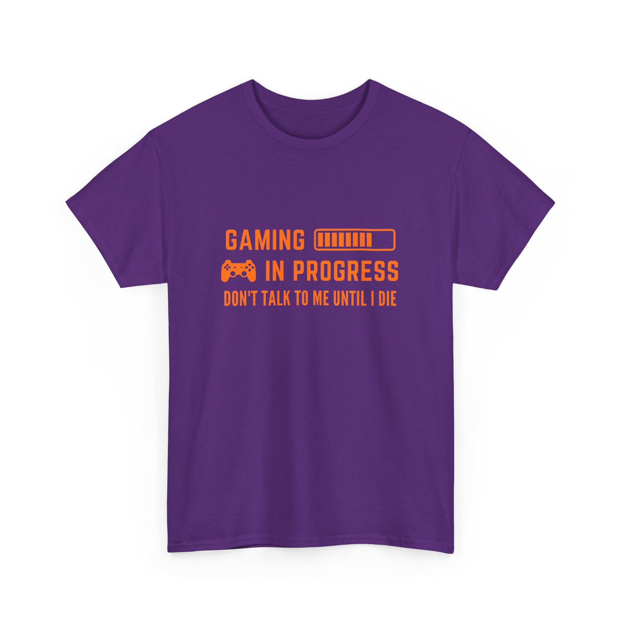Gaming In Progress Unisex Heavy Cotton Tee, Gamer Gift, Funny Shirt, Birthday Present, Video Game Lover Tee, Casual Wear