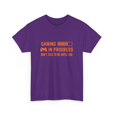 Gaming In Progress Unisex Heavy Cotton Tee, Gamer Gift, Funny Shirt, Birthday Present, Video Game Lover Tee, Casual Wear