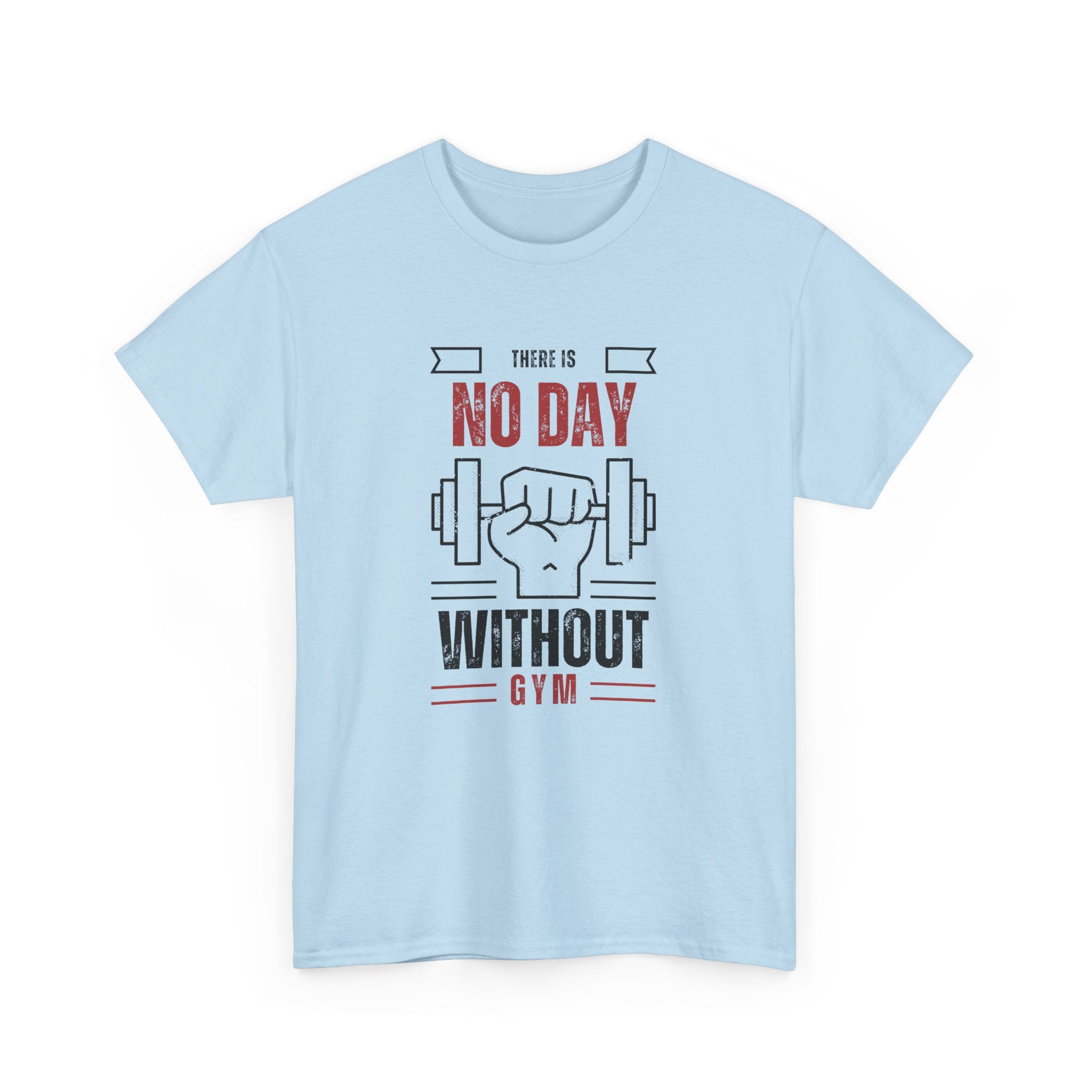 Motivational Gym T-Shirt - "No Day Without Gym" - Fitness Gift, Workout Apparel, Sportswear, Unisex Tee, Exercise Motivation