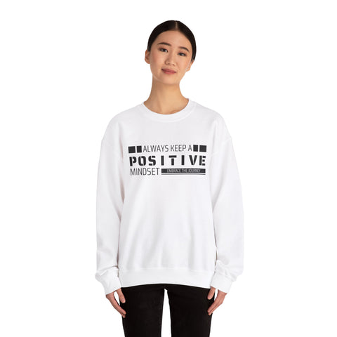 Positive Mindset Crewneck Sweatshirt - Motivational Apparel for Women, Cozy Self-Care Wear, Inspirational Gift, Wellness Reminder,