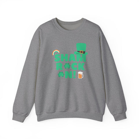 Sham Rock Unisex Sweatshirt, St. Patrick's Day Jumper, Lucky Clover Crewneck, Irish Holiday Pullover, Green Festival Top