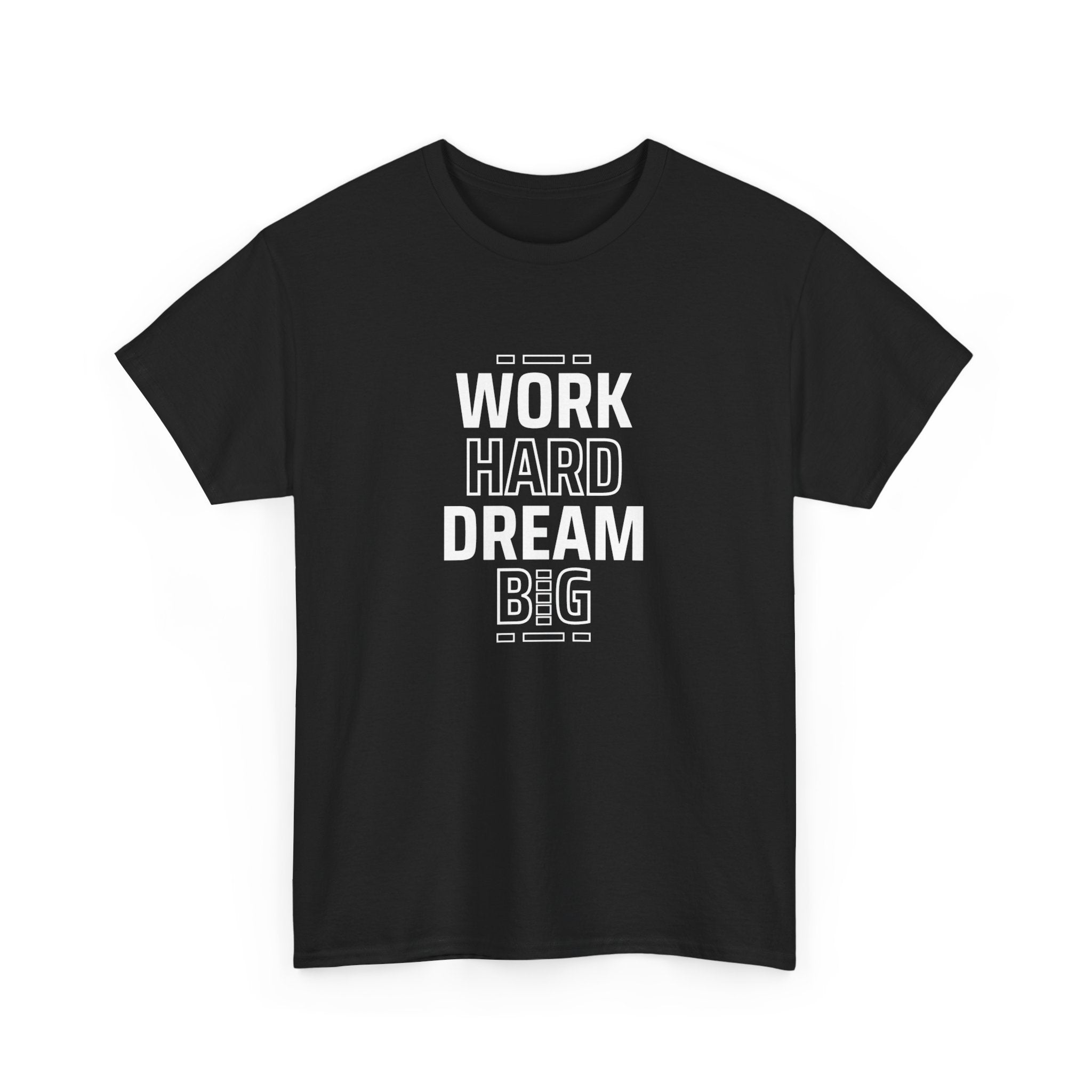 Motivational Unisex Heavy Cotton Tee - Perfect for Dreamers, Visionaries, Entrepreneurs, Inspirational Gift, Casual Wear, Work Hard Dream,