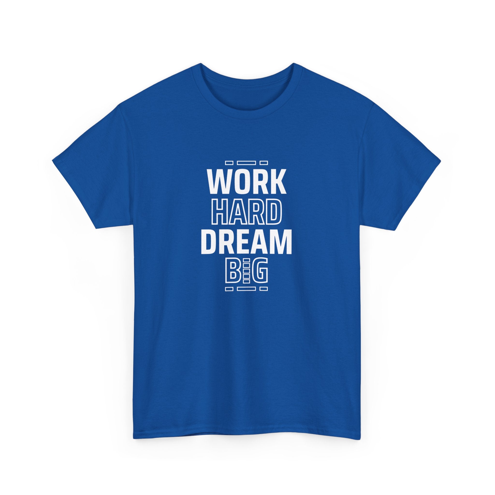 Motivational Unisex Heavy Cotton Tee - Perfect for Dreamers, Visionaries, Entrepreneurs, Inspirational Gift, Casual Wear, Work Hard Dream,