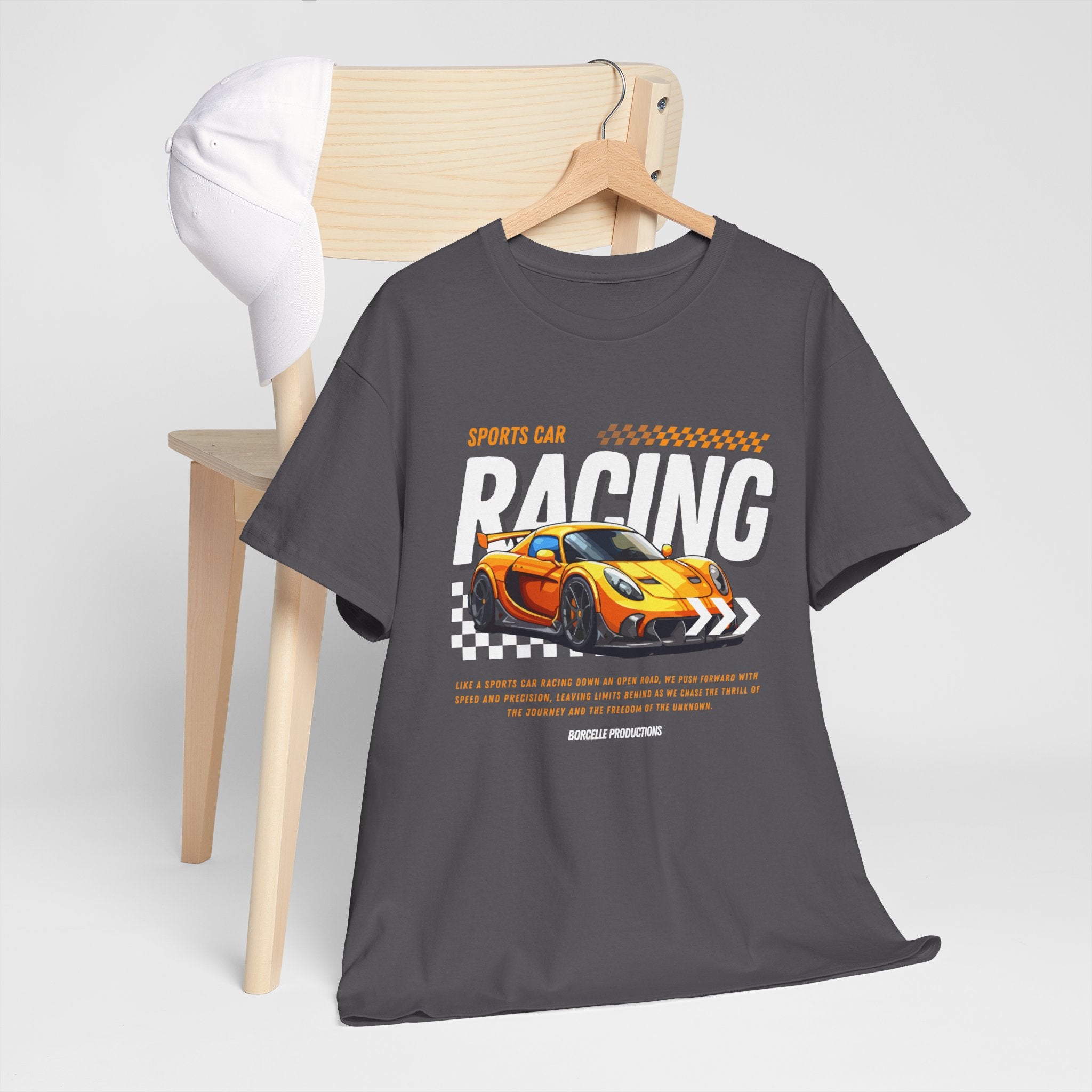 Racing Graphic Tee - Unisex Heavy Cotton Shirt, Car Enthusiast Apparel, Casual Wear, Racing Event Outfit