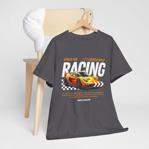 Racing Graphic Tee - Unisex Heavy Cotton Shirt, Car Enthusiast Apparel, Casual Wear, Racing Event Outfit