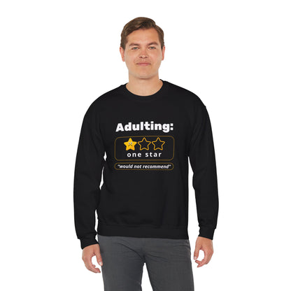 Adulting Review Sweatshirt - Funny Unisex Heavy Blend™ Crewneck