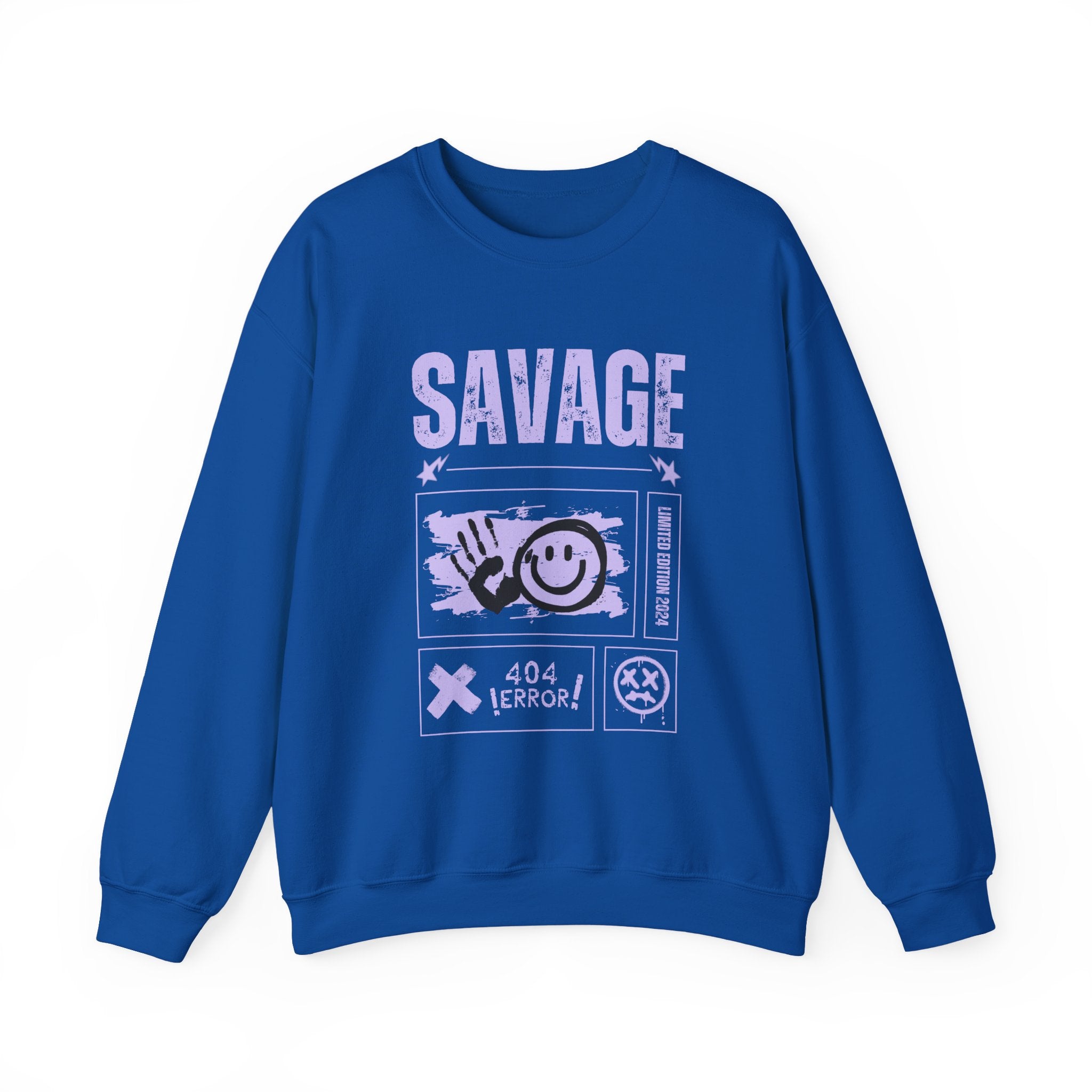 Savage Graphic Crewneck Sweatshirt, Unisex Sweatshirt, Casual Streetwear, Cozy Apparel for All Occasions