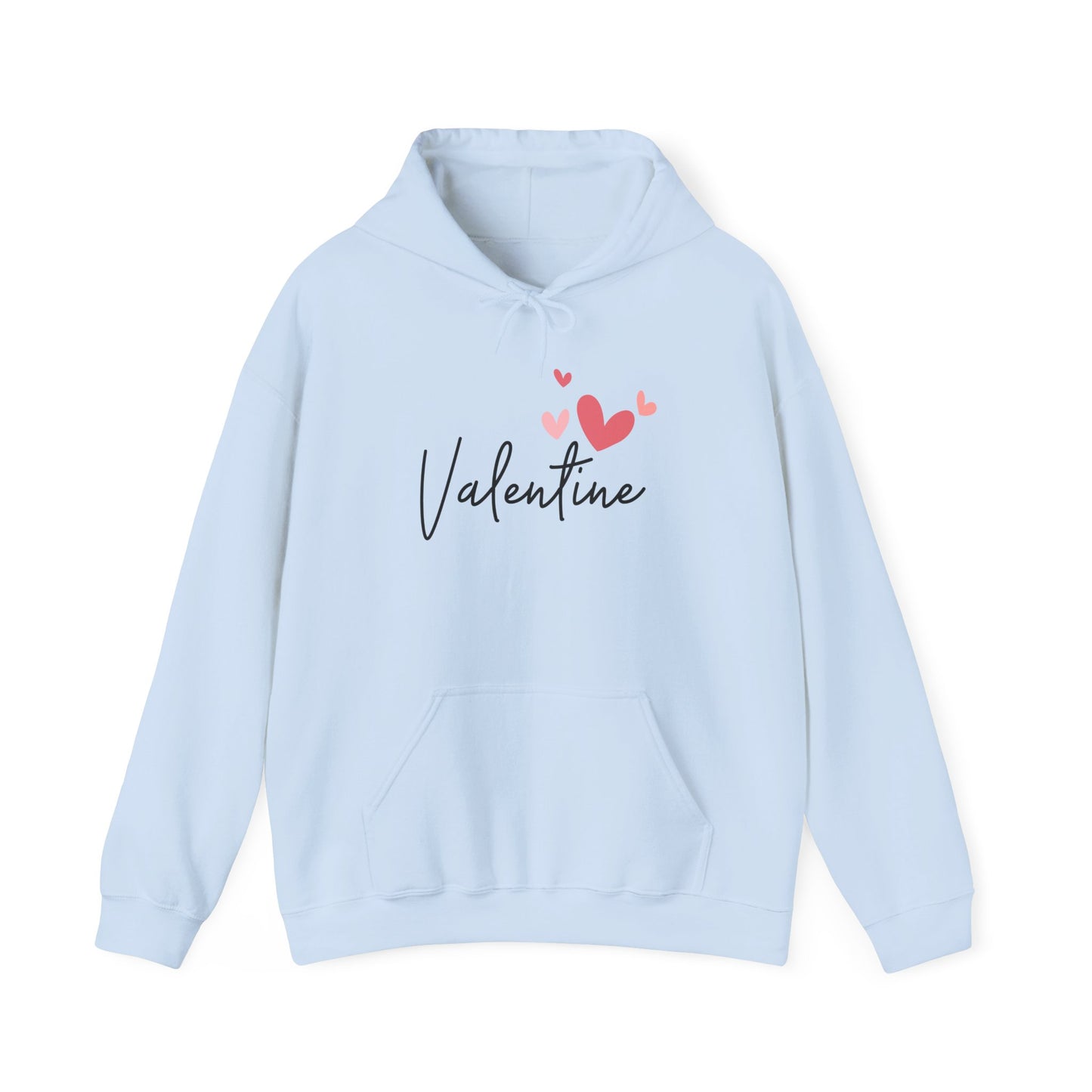 Valentine's Day Hooded Sweatshirt, Cozy Layer, Love Gift, Couples Apparel, Heart Print Hoodie, Unisex Pullover