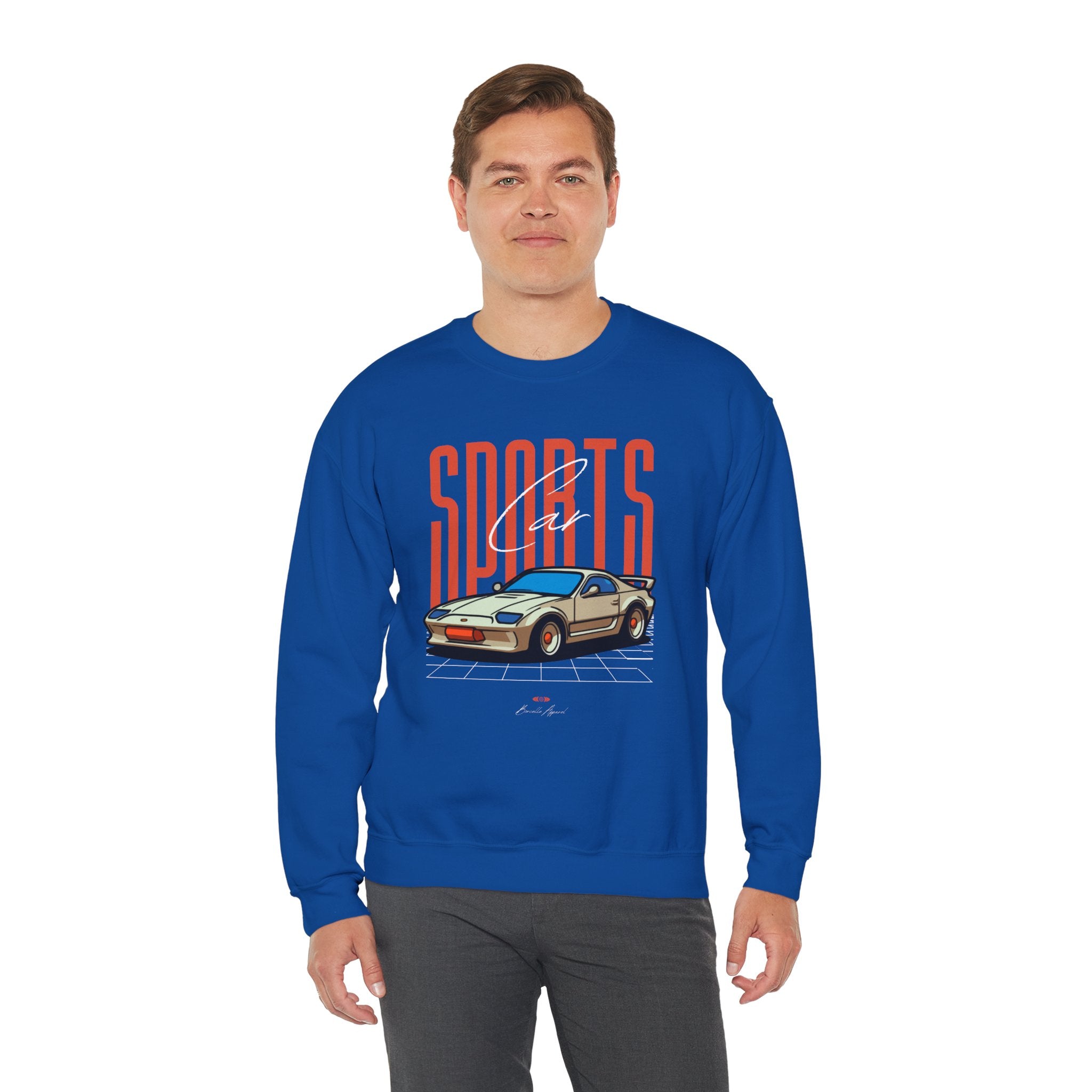 Sports Car Graphic Sweatshirt, Unisex Crewneck, Comfortable