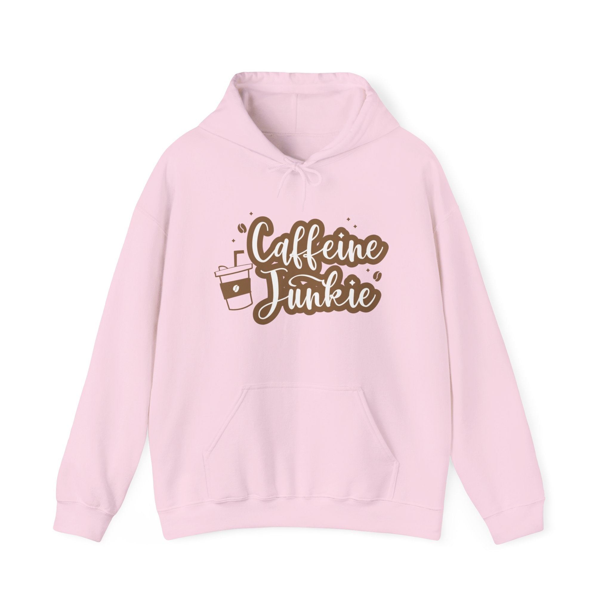 Caffeine Junkie Hoodie, Cozy Sweatshirt for Coffee Lovers, Gift for Baristas and Students, Perfect for Relaxing Evenings