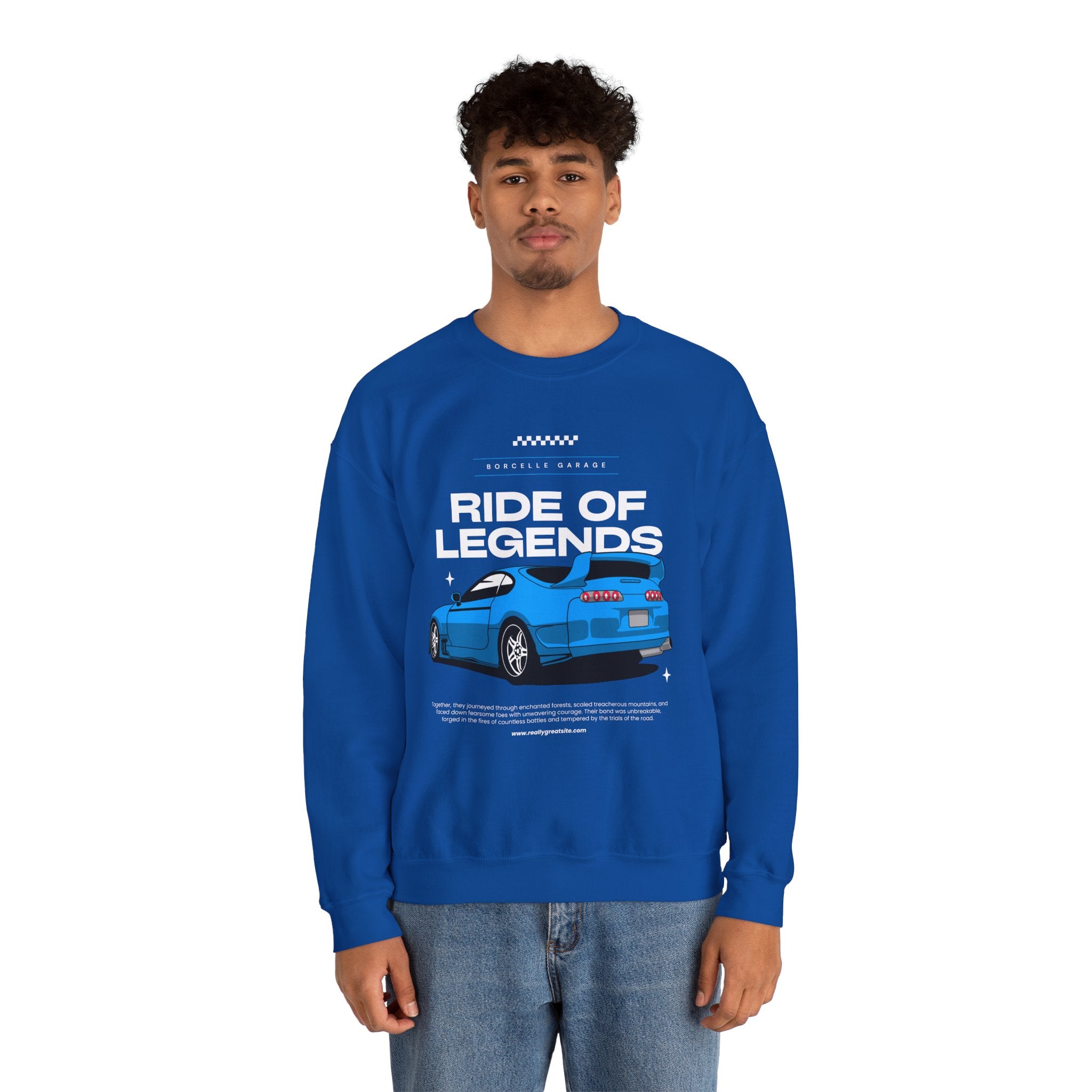 Ride of Legends Unisex Heavy Blend™ Crewneck Sweatshirt, Casual Car Sweatshirt
