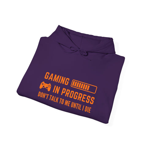 Gaming in Progress Hoodie, Unisex Gaming Sweatshirt, Funny Gamer Gift, Video Game Apparel, Gaming Merchandise, Cool Hoodie for Gamers