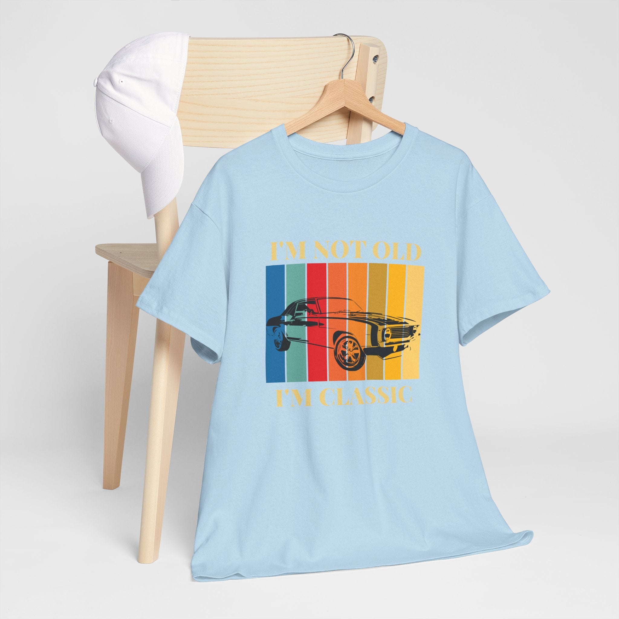Funny Classic Car Unisex Heavy Cotton Tee - I'm Not Old, I'm Classic, Vintage Car Shirt, Birthday Gift, Retro Car Tee, Unique Gift, Car Enthusiast