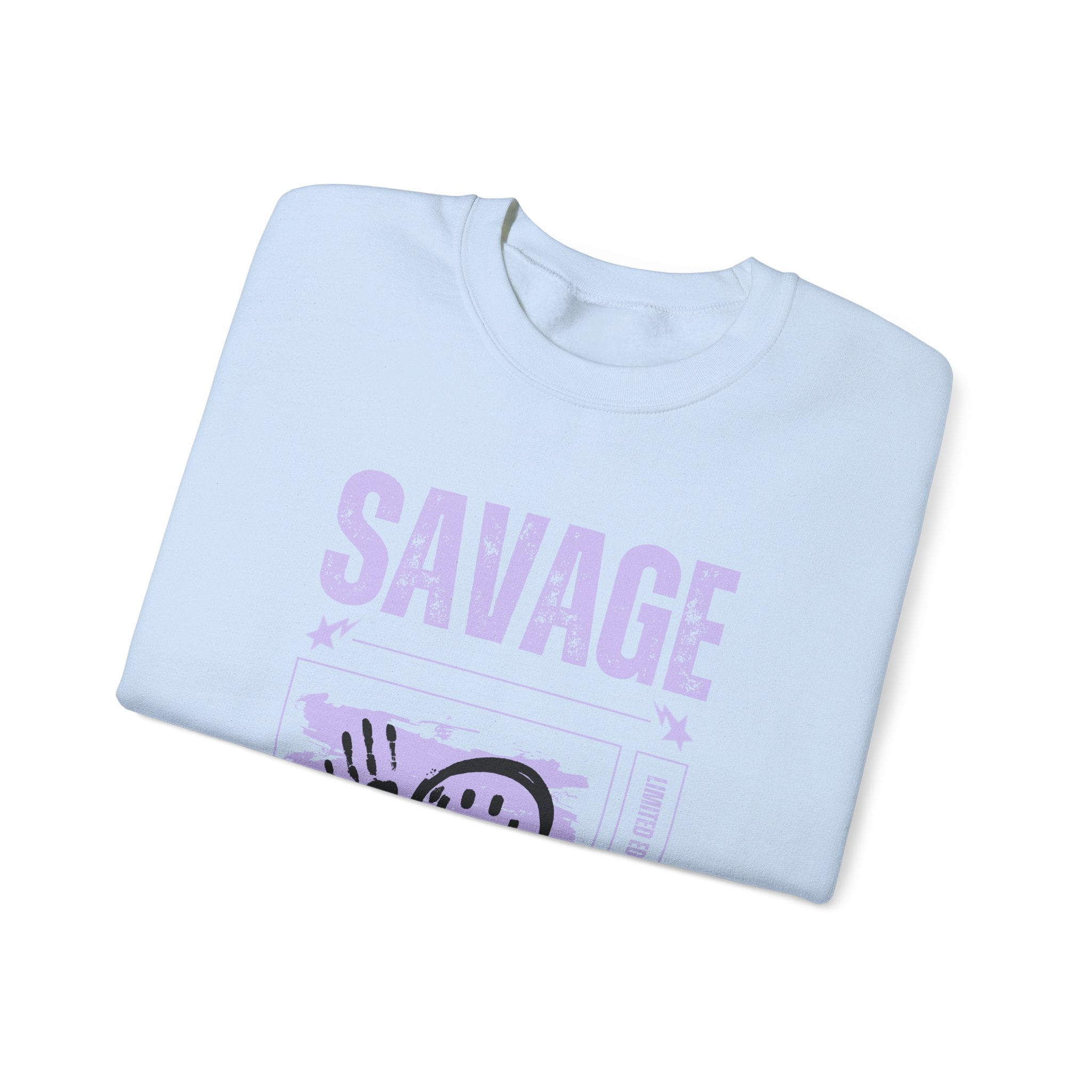 Savage Graphic Crewneck Sweatshirt, Unisex Sweatshirt, Casual Streetwear, Cozy Apparel for All Occasions