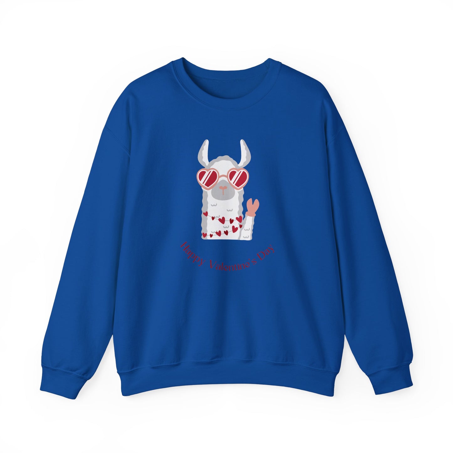 Valentine's Day Llama Sweatshirt, Cute Gift for Her, Cozy Crewneck, Fun Animal Apparel, Unisex Pullover, Valentine's Day Gift