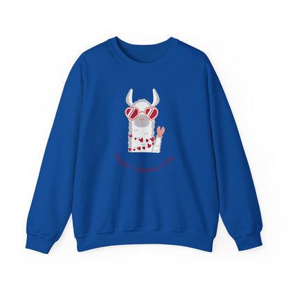 Valentine's Day Llama Sweatshirt, Cute Gift for Her, Cozy Crewneck, Fun Animal Apparel, Unisex Pullover, Valentine's Day Gift