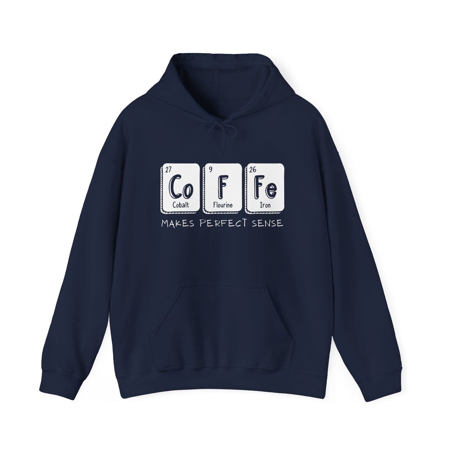 Coffee Chemistry Hooded Sweatshirt, Funny Sweatshirt for Coffee Lovers, Gift for Chemists, Cute Science Apparel, Perfect for Birthdays or