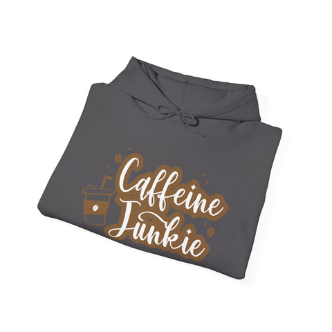 Caffeine Junkie Hoodie, Cozy Sweatshirt for Coffee Lovers, Gift for Baristas and Students, Perfect for Relaxing Evenings