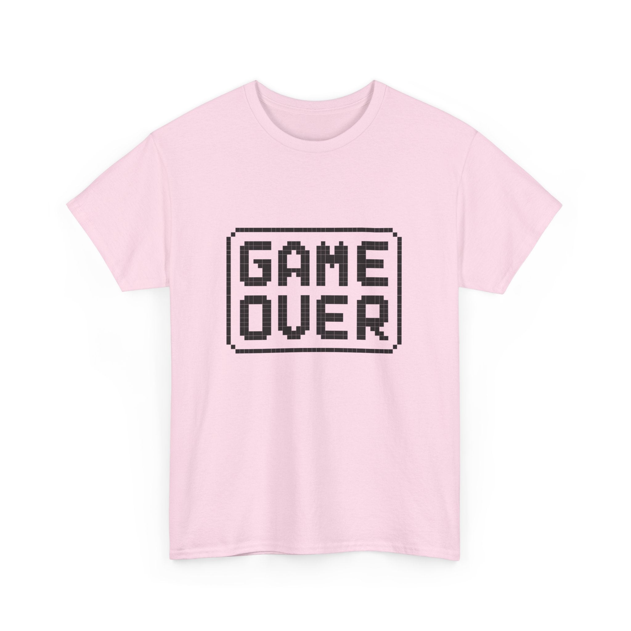 Game Over Unisex Heavy Cotton Tee, Retro Gamer Shirt, Video Game T-Shirt, Casual Gaming Apparel