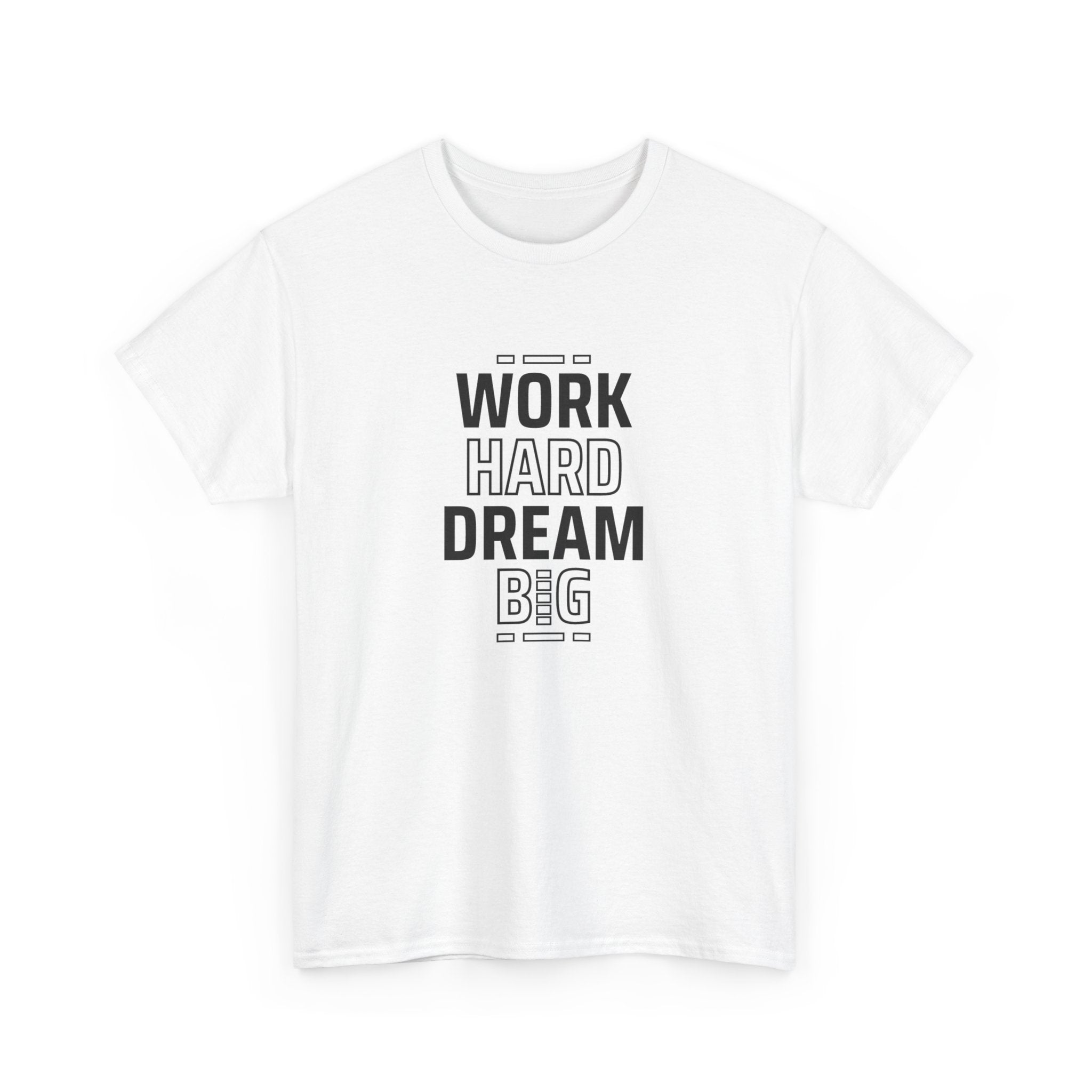 Motivational Unisex Heavy Cotton Tee - Perfect for Dreamers, Visionaries, Entrepreneurs, Inspirational Gift, Casual Wear, Work Hard Dream,