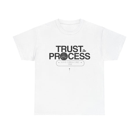 Trust the Process Unisex Heavy Cotton Tee, Motivational Shirt, Inspirational Gift, Casual Wear, Comfortable Everyday Tee
