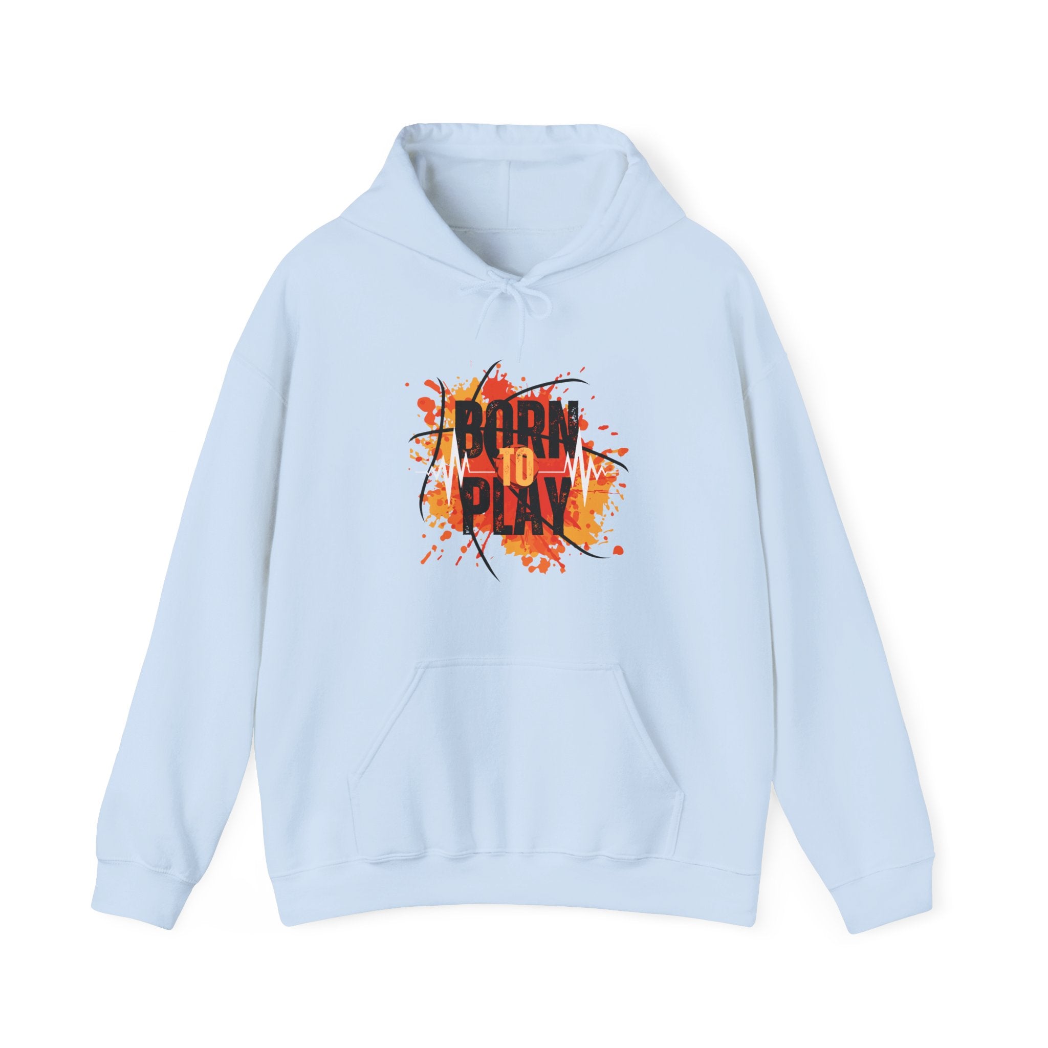 Born to Play Hoodie, Casual Streetwear Sweatshirt, Unisex Sports Hoodie, Cozy Lounge Wear, Unique Basketball Graphic Hoodie