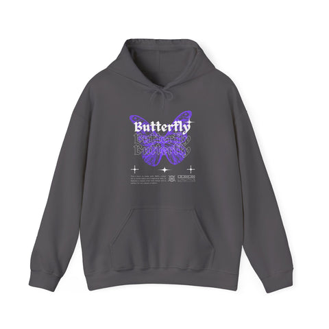 Butterfly Unisex Hoodie, Cozy Streetwear Sweatshirt for Nature Lovers, Spring Fashion, Casual Wear
