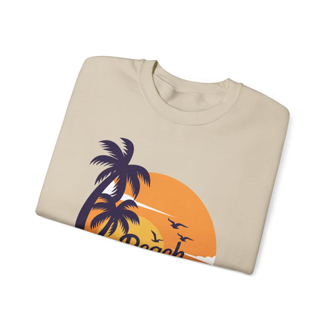 Beach Please Sweatshirt, Unisex Crewneck for Summer Vibes, Perfect for Vacations, Gifts, and Beach Days