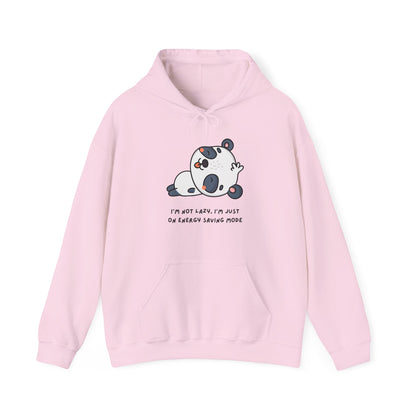 Cute Panda Hoodie - I'm Not Lazy, I'm Just on Energy Saving Mode, Cozy Gift for Animal Lovers, Funny Sweatshirt, Perfect for Relaxation,