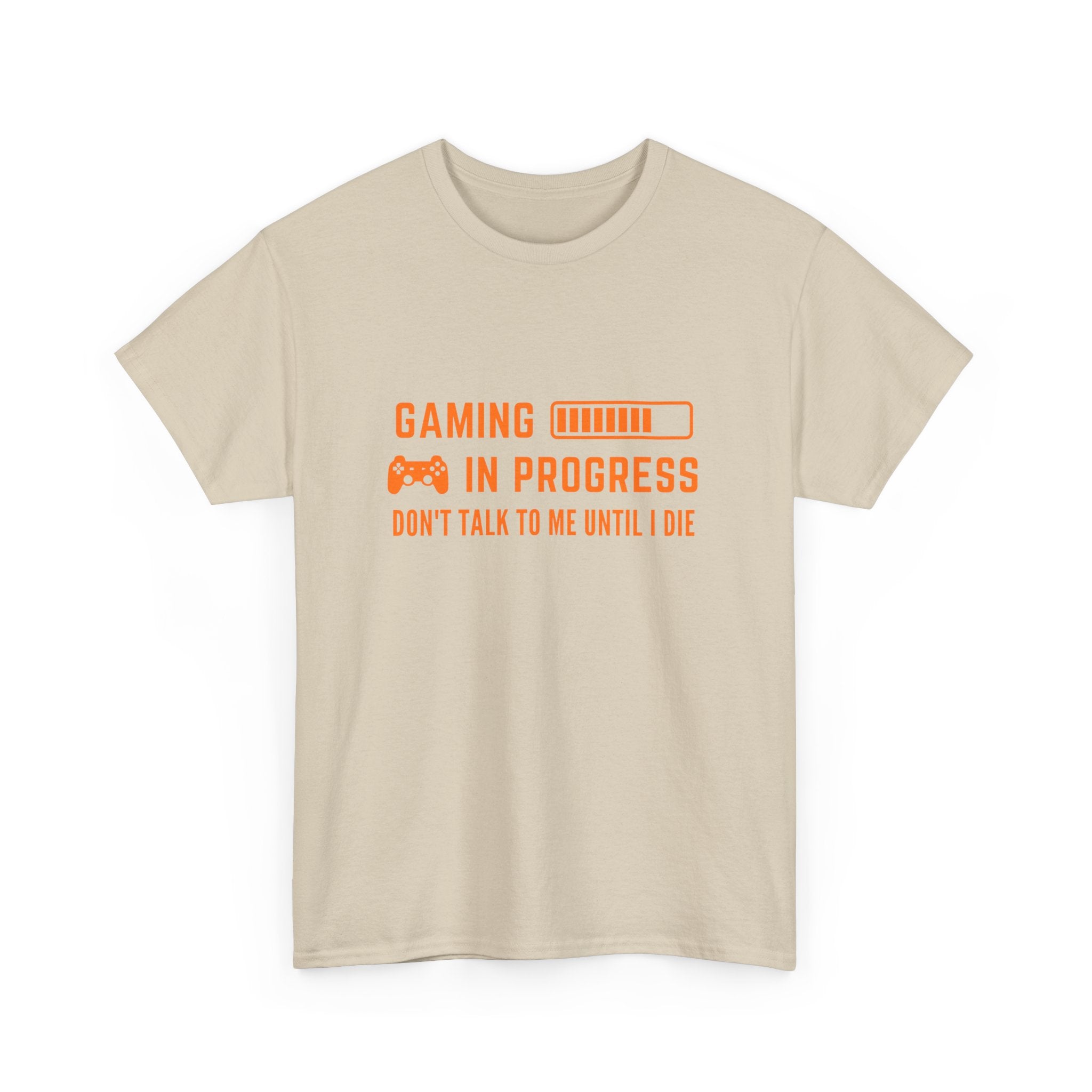 Gaming In Progress Unisex Heavy Cotton Tee, Gamer Gift, Funny Shirt, Birthday Present, Video Game Lover Tee, Casual Wear