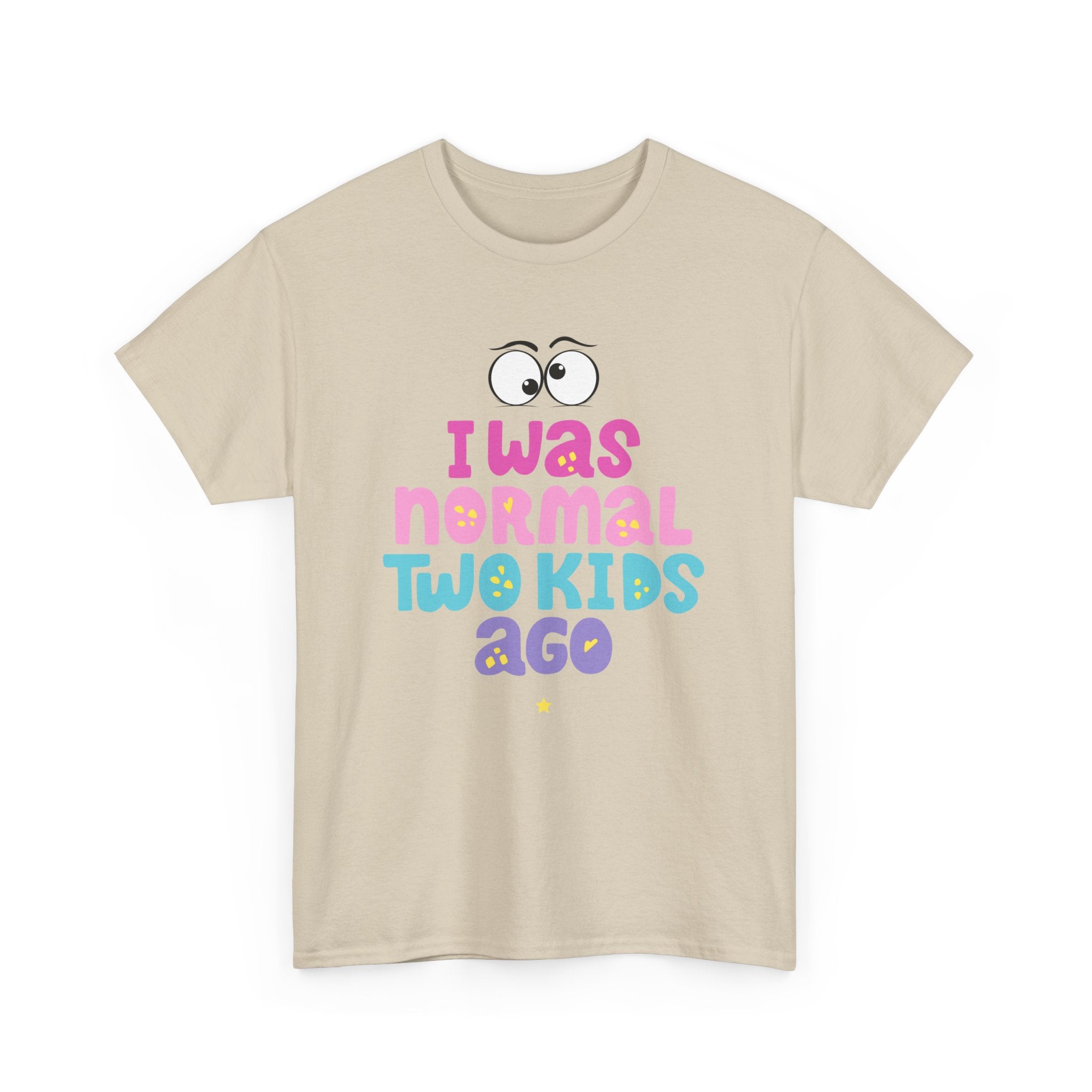 I Was Normal Two Kids Ago, Unisex Heavy Cotton Tee, Funny Parent T-Shirt, Gift for New Moms, Casual Wear, Baby Shower Gift, Family Humor
