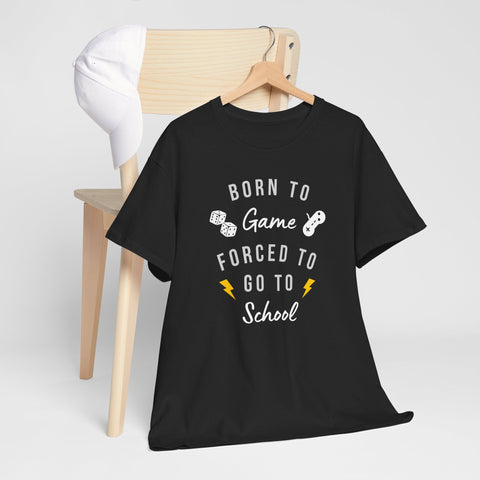 Born to Game Unisex Tee, Gamer T-Shirt, Fun School Shirt, Casual Cotton Tee