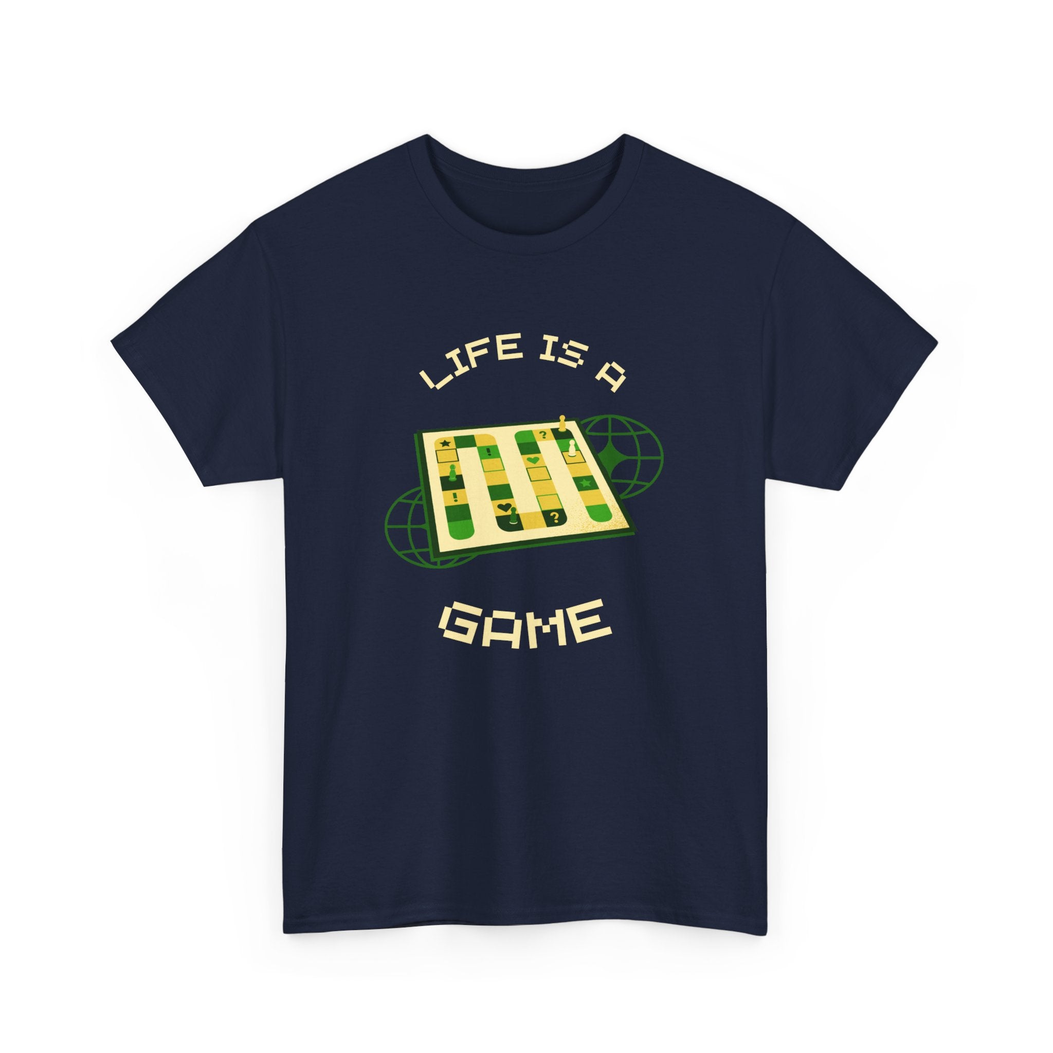 Life is a Game Unisex Heavy Cotton Tee, Casual Wear, Fun Gaming T-Shirt, Everyday Comfort
